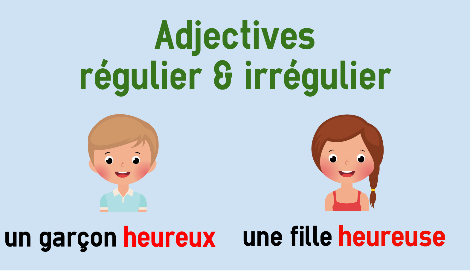 French Irregular Adjectives Chart