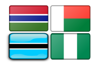 Vlag van Nigeria, Madagaskar, Gambia en Botswana