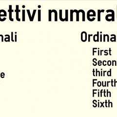 Aggettivi Numerali Ordinali Cardinali In Inglese Colanguage